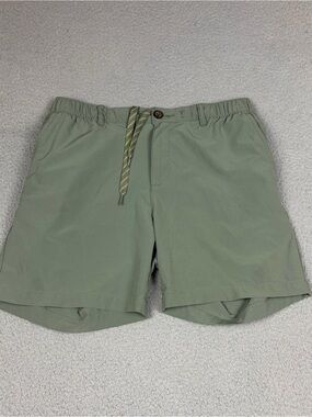 chubbies Board Shorts Men’s XL Green Drawstring Pockets Swim Trunks Athletic